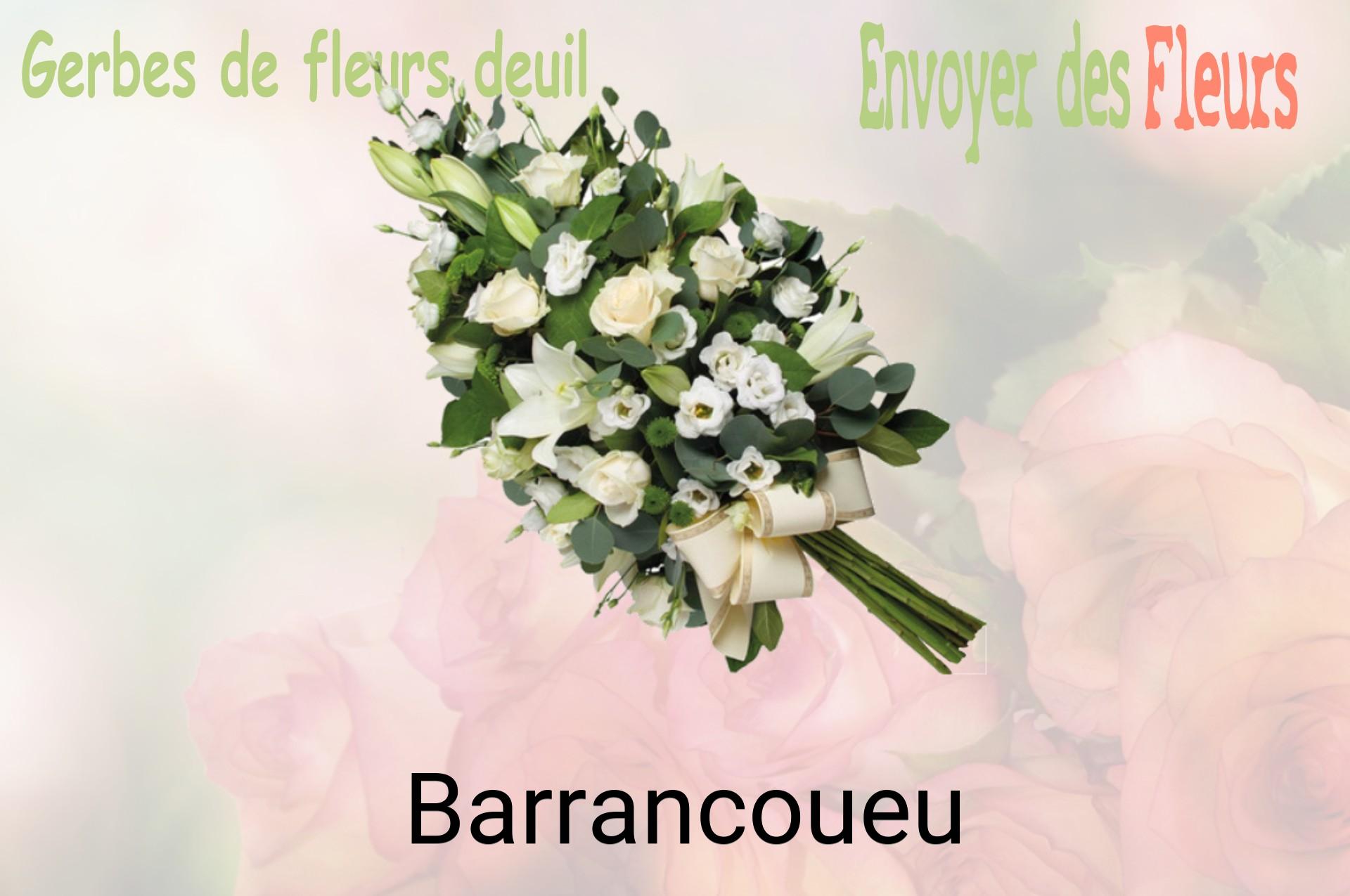 Gerbe de fleurs de deuil livrée à Barrancoueu